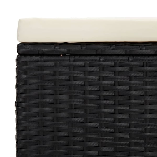 vidaXL Fotpall med kudde svart 40x30x40 cm konstrotting Svart