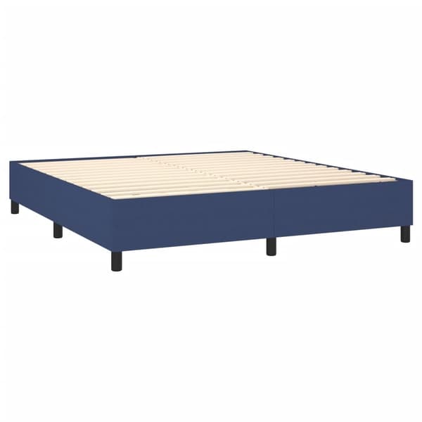 vidaXL Ramsäng med madrass blå 160x200 cm tyg Blå