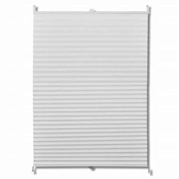 vidaXL Plisségardin 110x125 cm vit Vit