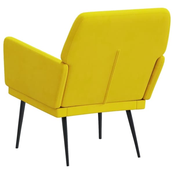 vidaXL Fåtölj gul 62x79x79 cm sammet Gul