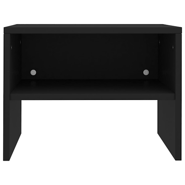 vidaXL Sängbord svart 40x30x30 cm konstruerat trä Svart