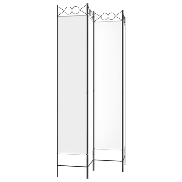 vidaXL Rumsavdelare 4 paneler vit 120x220 cm tyg Vit