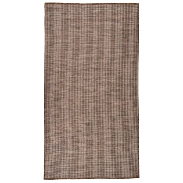 vidaXL Utomhusmatta plattvävd 80x150 cm brun Brun