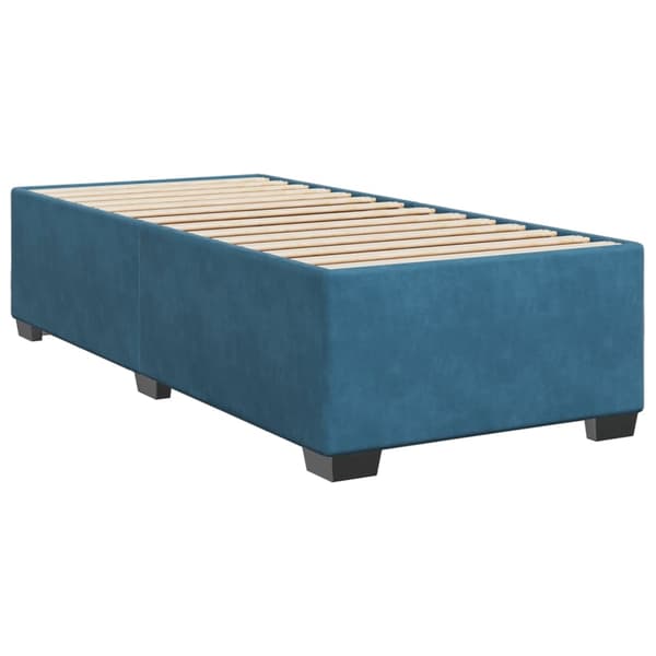 vidaXL Ramsäng med madrass blå 80x200 cm sammet Blå