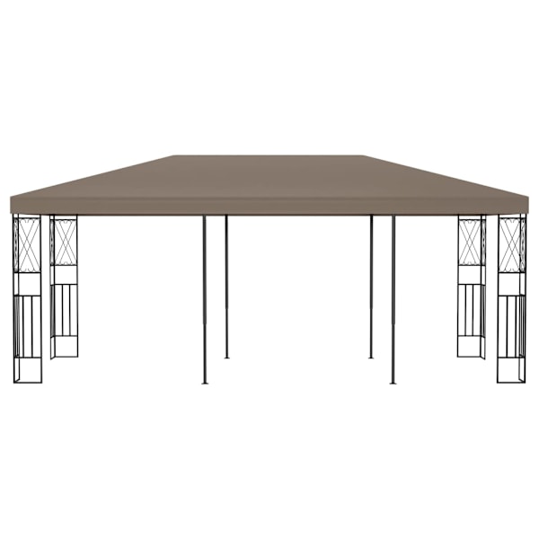 vidaXL Paviljong 6x3 m taupe tyg Taupe