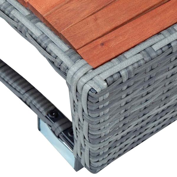 vidaXL Spatrappa grå konstrotting 92x45x25 cm grå