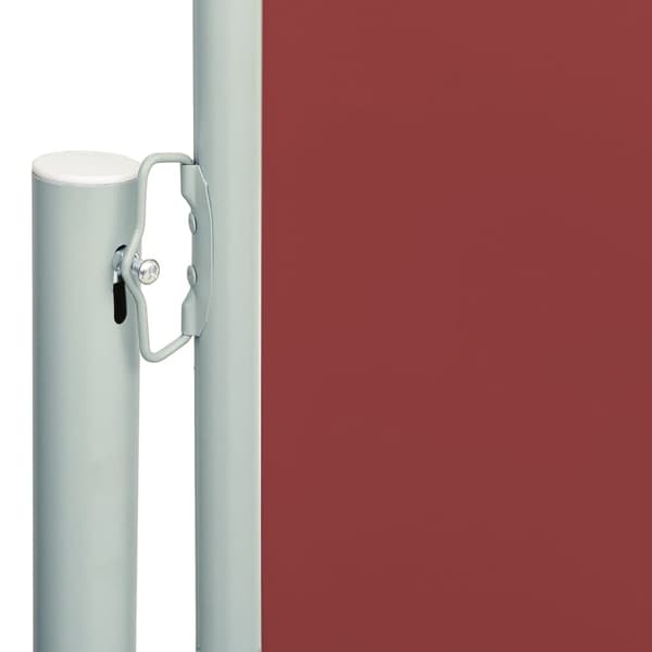 vidaXL Infällbar sidomarkis 180x600 cm röd Röd
