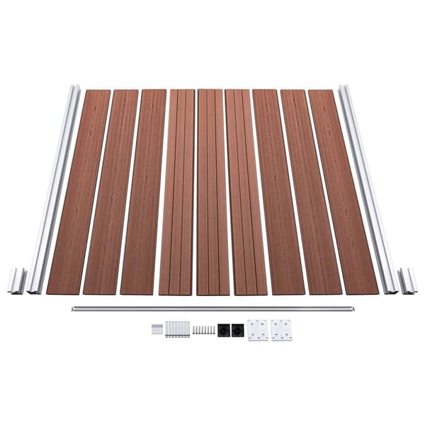vidaXL Staketpanel WPC 1737x186 cm brun Brun