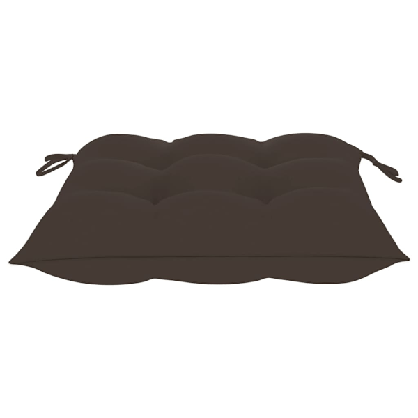 vidaXL Trädgårdsstolar med taupe dynor 4 st massiv teak Taupe