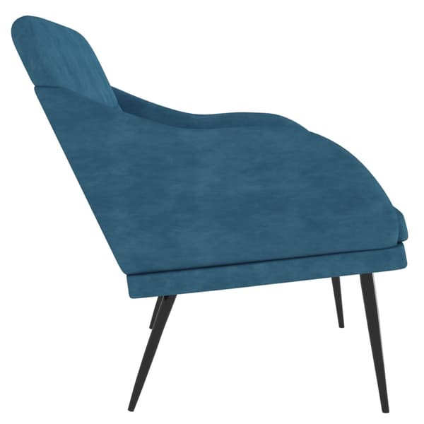 vidaXL Bänk blå 110x76x80 cm sammet Blå