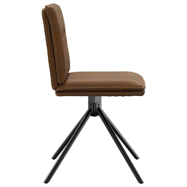 vidaXL Matstolar 4 st brun konstmocka Brun