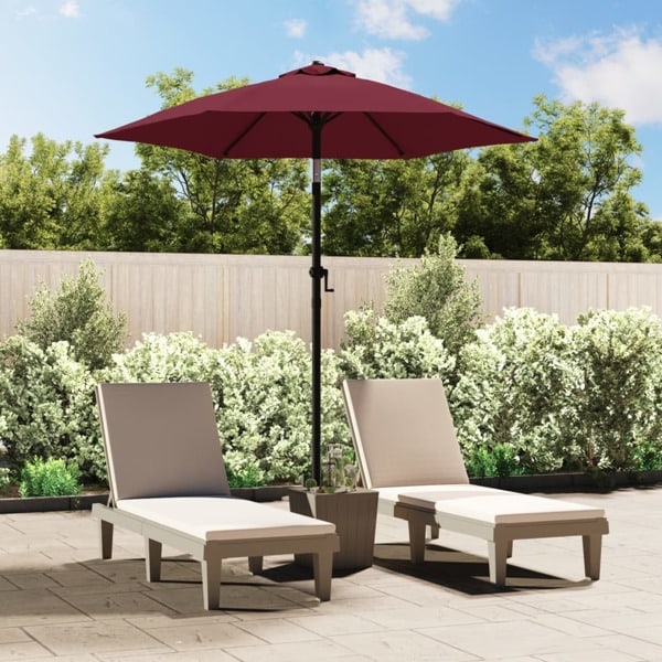 vidaXL Parasoll vinröd 200x224 cm aluminium Röd