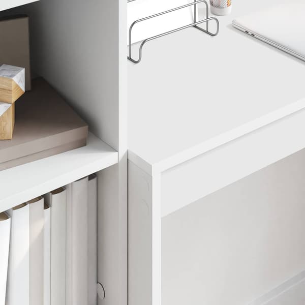 vidaXL Skrivbord Vit 145,5 x 40 x 127 cm 2 st Vit