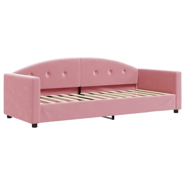 vidaXL Dagbädd utdragbar rosa 80x200 cm sammet Rosa