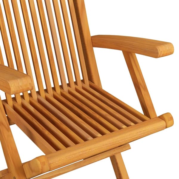 vidaXL Hopfällbara stolar med grå dynor 6 st massiv teak grå