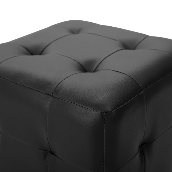 vidaXL Sittpuff 2 st svart 30x30x30 cm konstläder Svart
