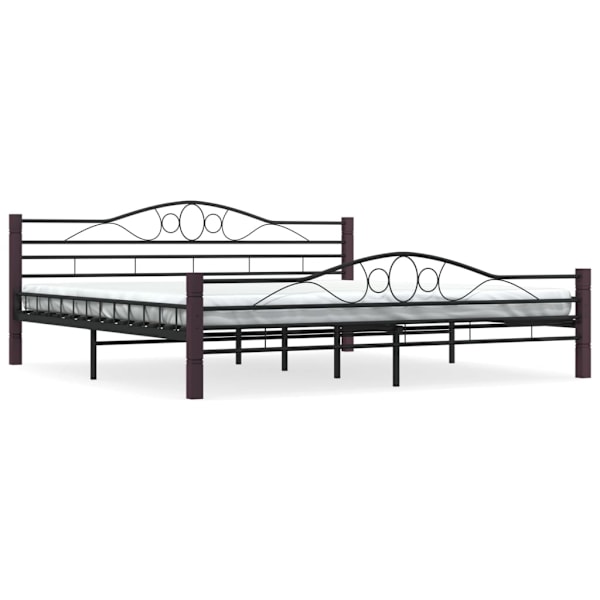 vidaXL Sängram svart metall 200x200 cm Svart
