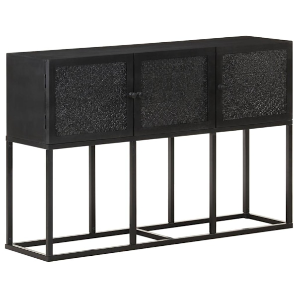 vidaXL Skänk 115x30x76 cm massivt mangoträ Svart