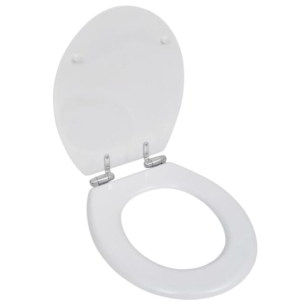 vidaXL Toalettsits med mjuk stängning MDF vit Vit