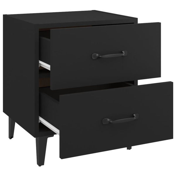 vidaXL Sängbord svart 40x35x47,5 cm Svart