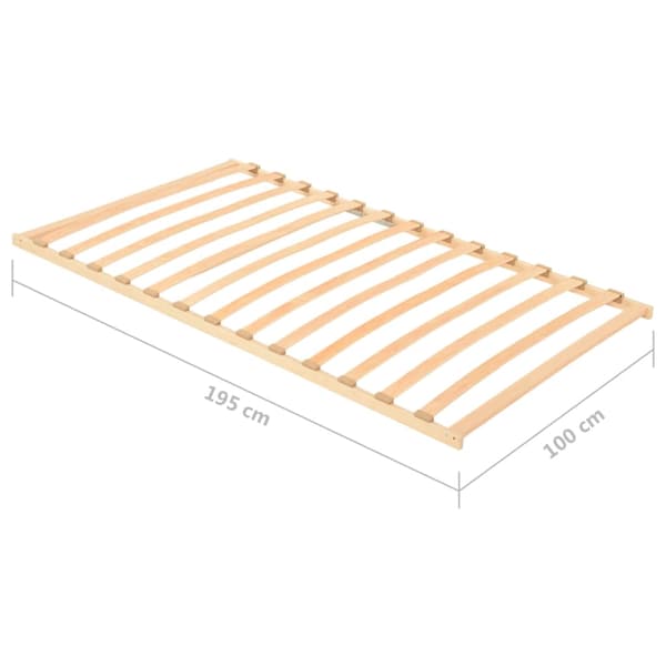 vidaXL Ribbotten med 13 ribbor 100x200 cm Brun