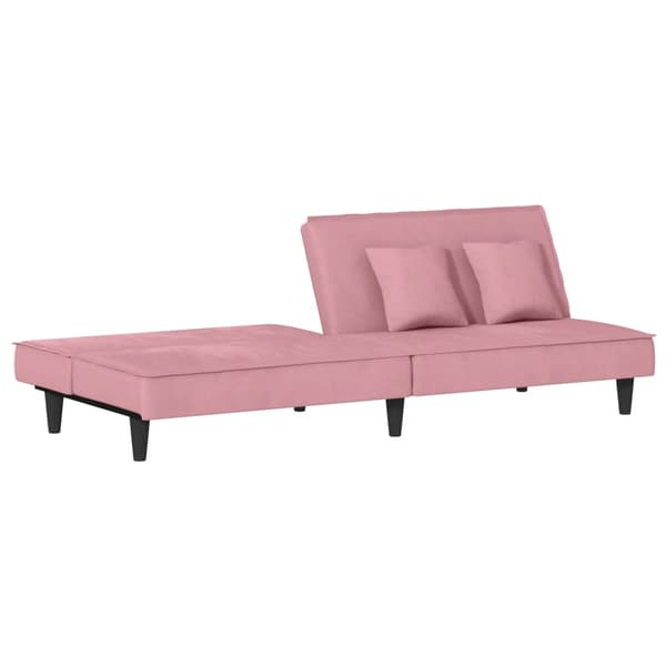 vidaXL Bäddsoffa rosa sammet Rosa