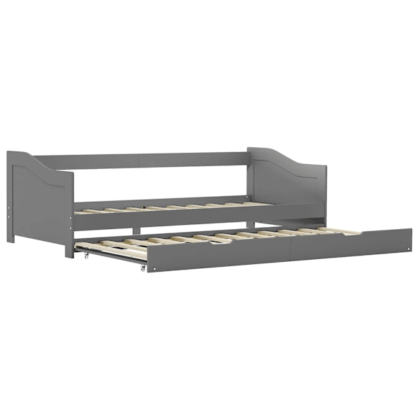 vidaXL Bäddsoffa ram utan madrass grå 90x200 cm grå