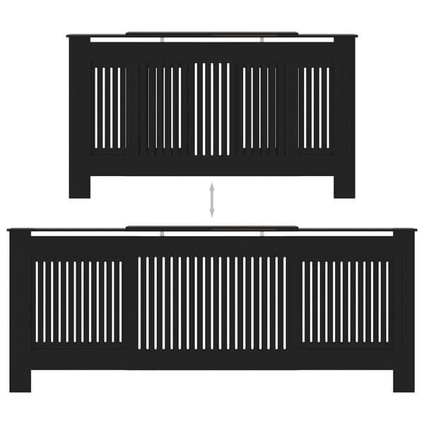 vidaXL Elementskydd MDF svart 205 cm Svart