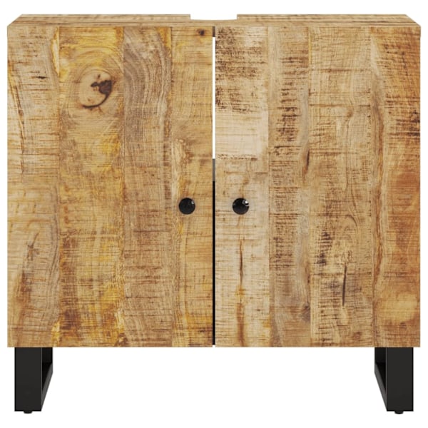 vidaXL Badrumsskåp 62x33x58 cm massivt mangoträ och konstruerat trä Brun