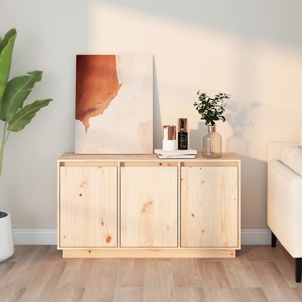 vidaXL Skänk 111x34x60 cm massiv furu Brun
