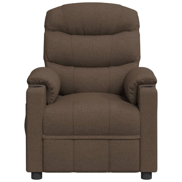 vidaXL Massagefåtölj brun tyg Brun