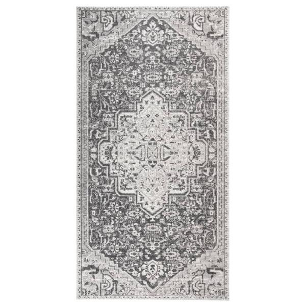 vidaXL Utomhusmatta plattvävd 80x150 cm ljusgrå grå