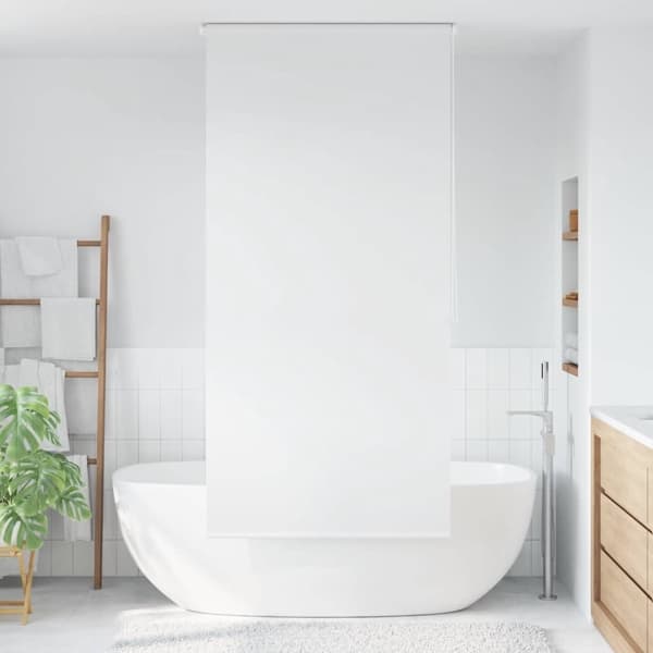 vidaXL Rullgardin för dusch 80x240 cm vit Vit