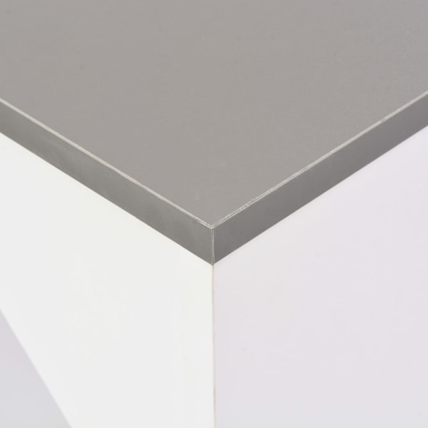 vidaXL Barbord med flyttbar hylla vit 138x39x110 cm Vit