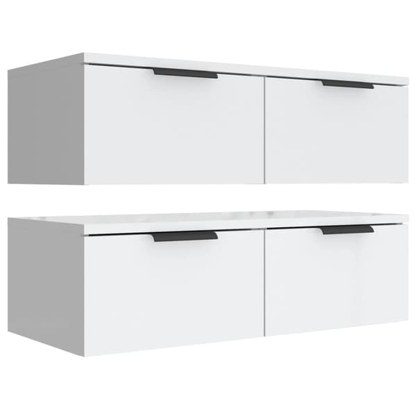 vidaXL Väggskåp 2 st vit 68x30x20 cm konstruerat trä Vit