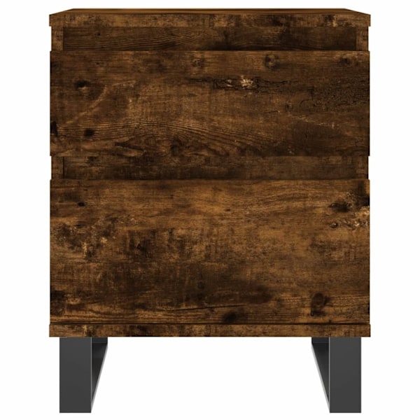 vidaXL Sängbord rökfärgad ek 40x35x50 cm konstruerat trä Brun