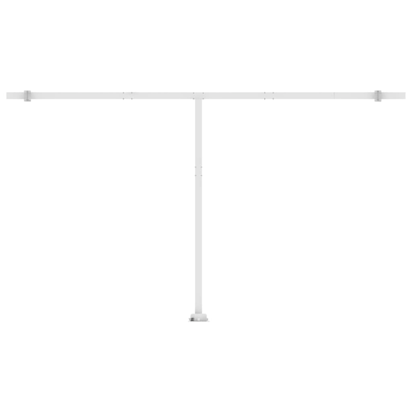 vidaXL Automatisk markis med vindsensor & LED 500x350 cm gul/vit Gul