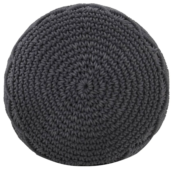vidaXL Handgjord sittpuff makramé antracit 45x30 cm bomull Antracit
