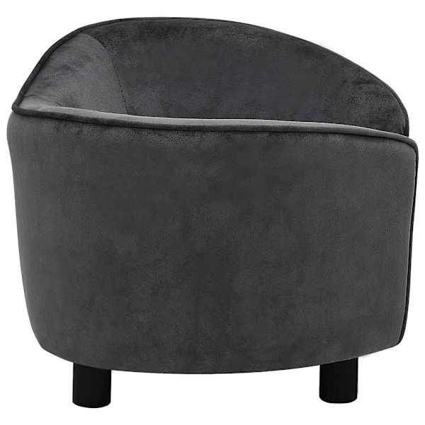 vidaXL Hundsoffa mörkgrå 69x49x40 cm plysch grå