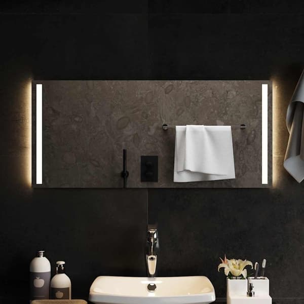 vidaXL Badrumsspegel LED 90x40 cm Transparent