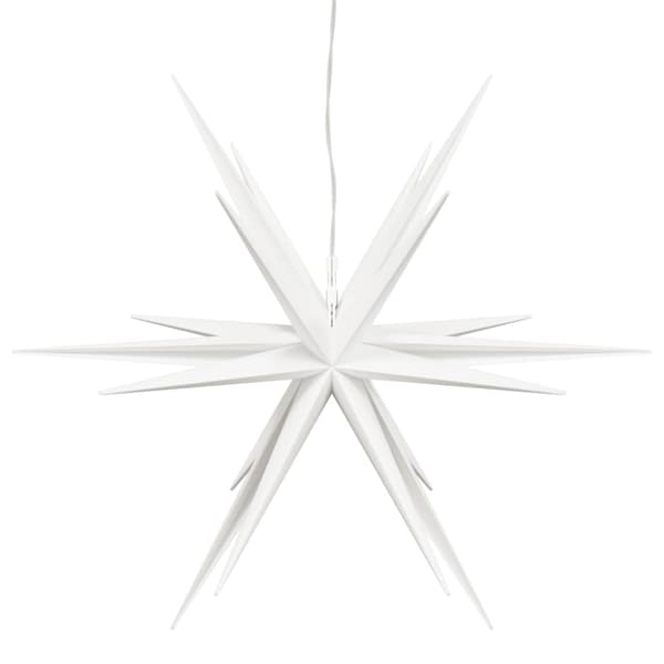 vidaXL Stjärna med LED-belysning vikbar vit 43 cm White