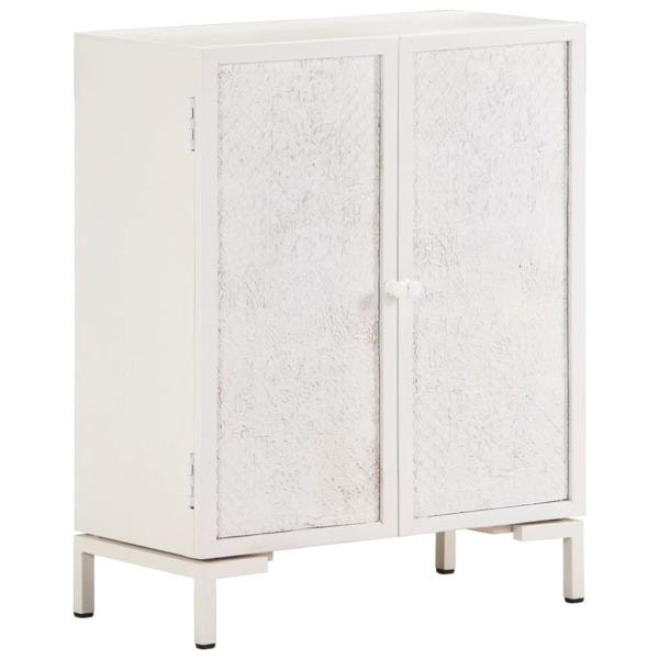 vidaXL Skänk 60x30x76 cm massivt mangoträ Vit