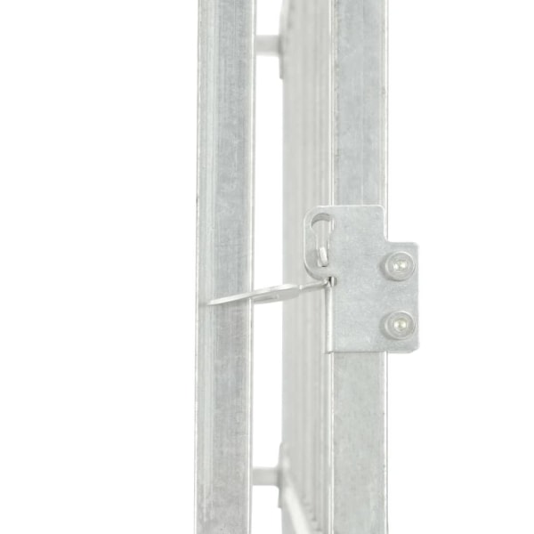 vidaXL Hundgård för utomhusbruk med tak 450x450x200 cm Silver