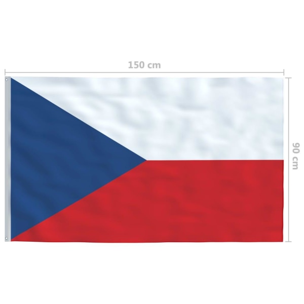 vidaXL Tjeckiens flagga 90x150 cm Flerfärgsdesign