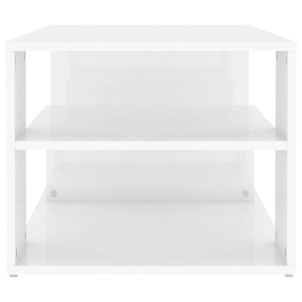 vidaXL Soffbord vit högglans 100x50x40 cm konstruerat trä Vit