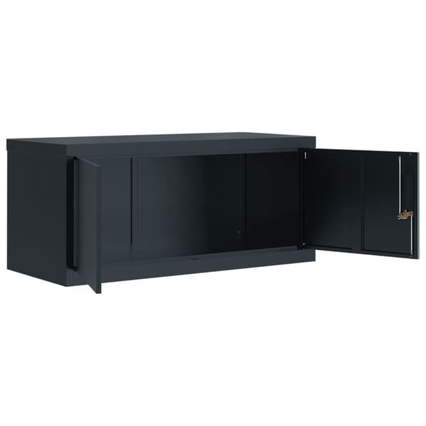 vidaXL Dokumentskåp antracit 90x40x40 cm stål Antracit