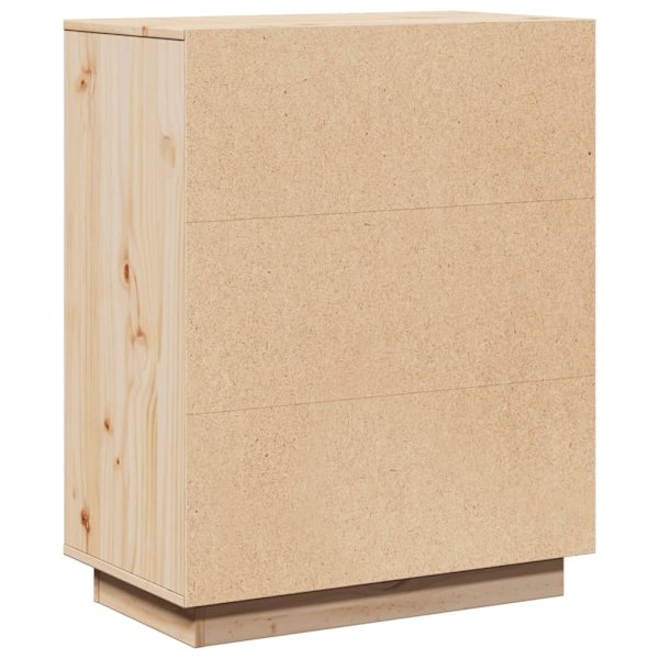 vidaXL Skänk 60x34x75 cm massiv furu Brun