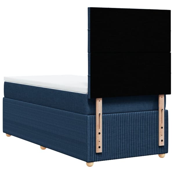 vidaXL Ramsäng med madrass blå 80x200 cm tyg Blå
