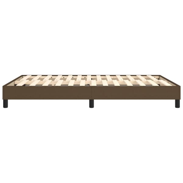 vidaXL Boxspring-sängram mörkbrun 140x200 cm tyg Brun