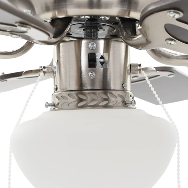 vidaXL Dekorativ takfläkt med lampa 82 cm mörkbrun Brun
